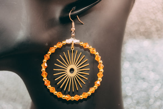 Golden Sun Hoop Earrings