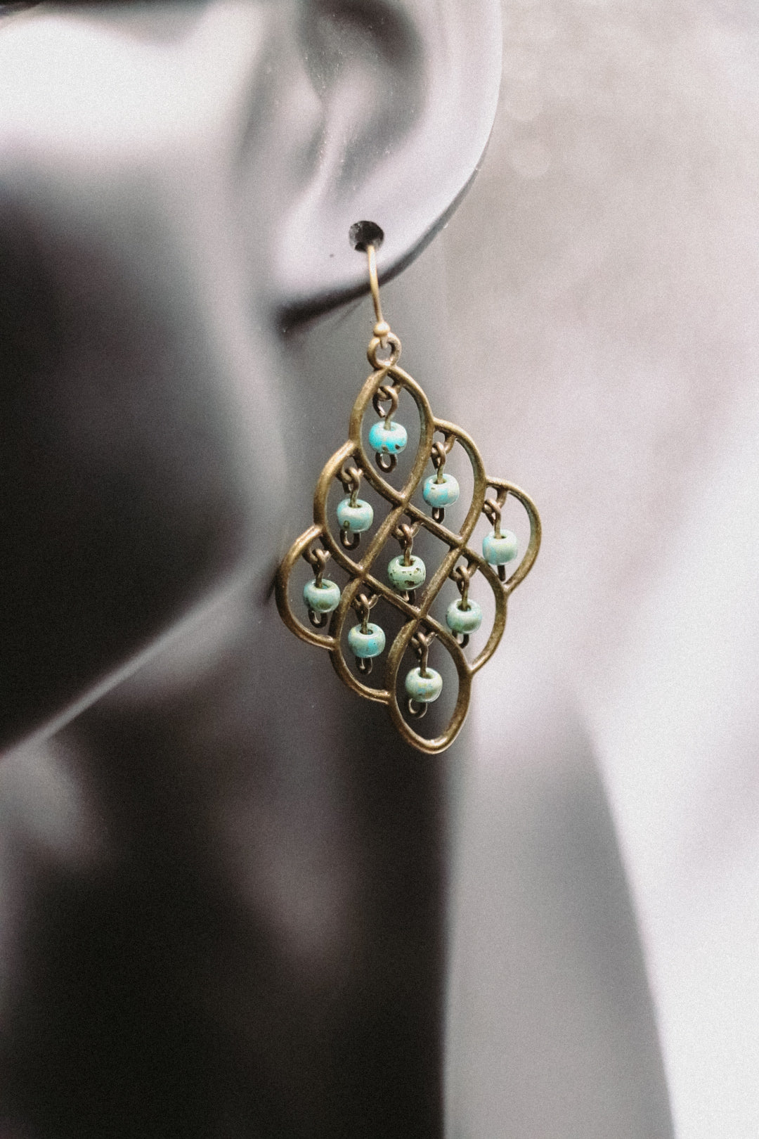 Brass Chandelier Earrings