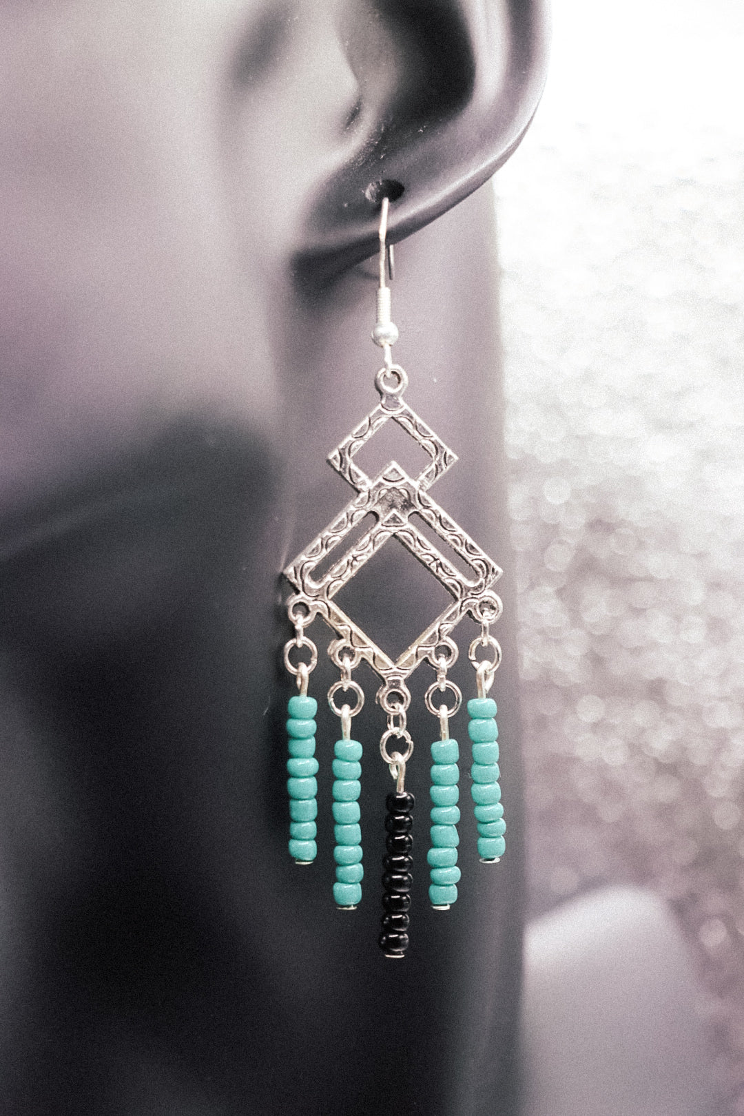 Geometric Chandelier Earrings