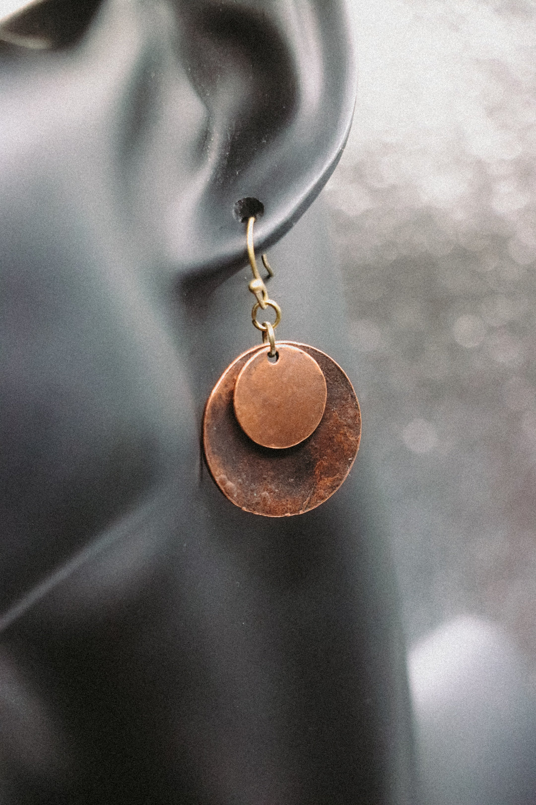 Two Tone Circle Earrings