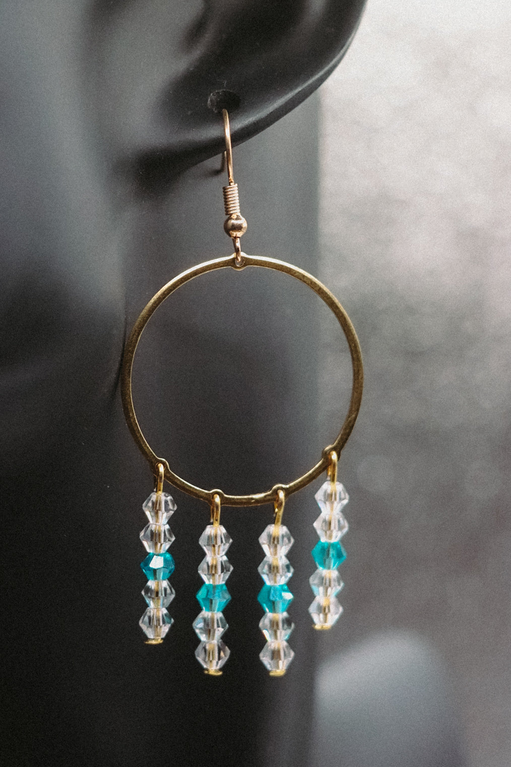 Gold Hoop Dangle Earrings