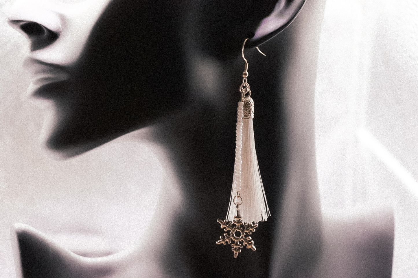 Dreaming of a White Christmas Dangle Earrings