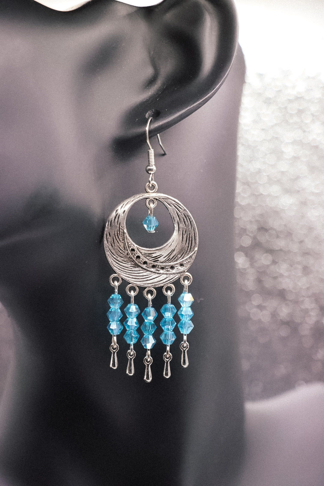 Circle Chandelier Dangle Earrings