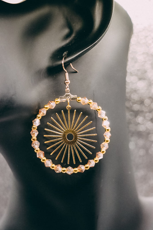 Champagne Sun Hoop Earrings