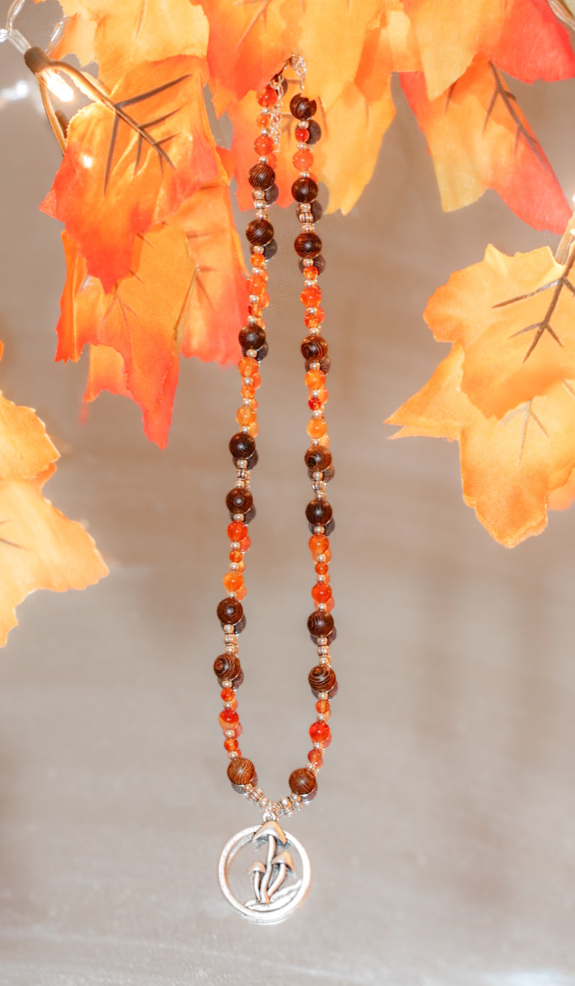 Autumn Mushroom Necklace