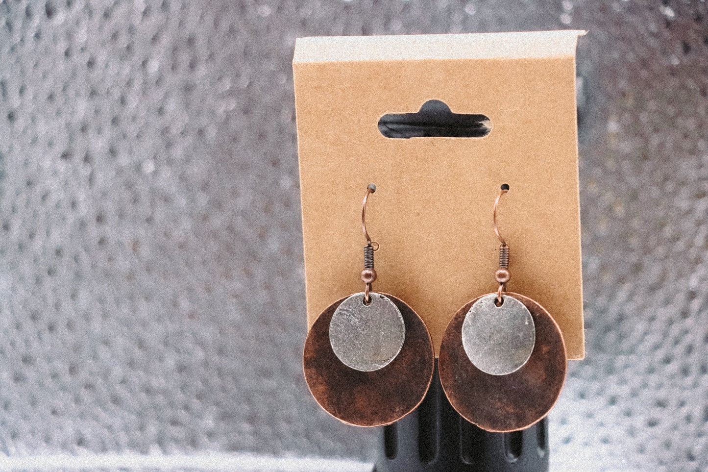 Two Tone Circle Earrings