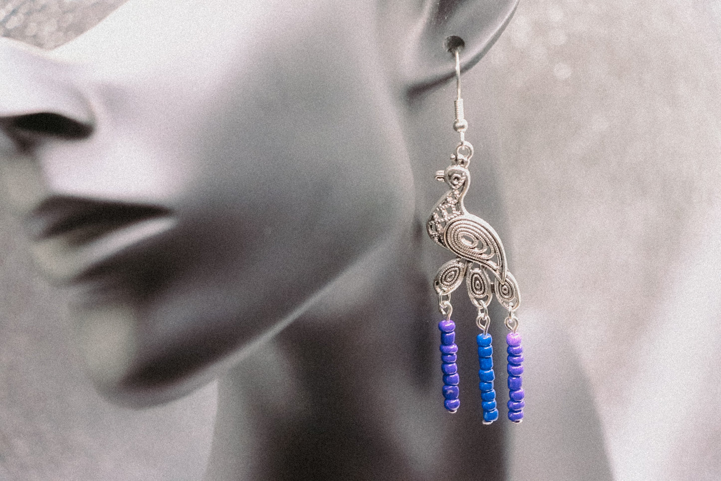 Peacock Dangle Earrings